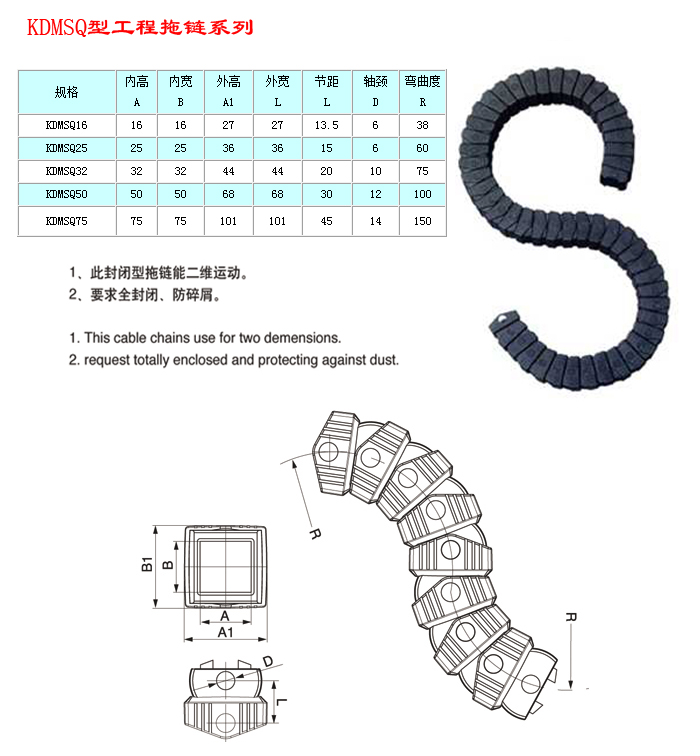 高速静音塑料拖链(图2)